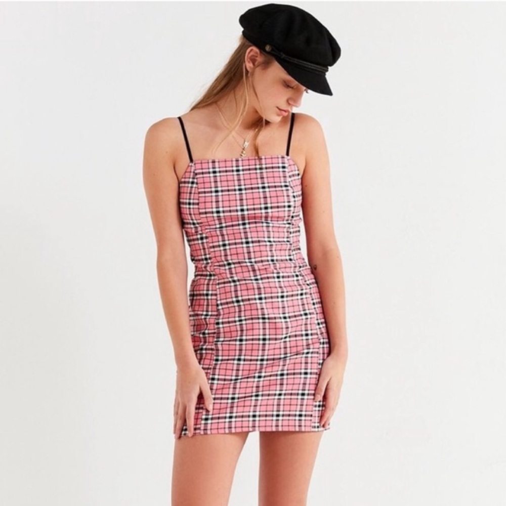 Urban Outfitters Pink Plaid mini dress